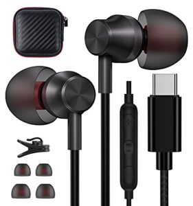 acaget usb c headphones, usb type c earphones for galaxy s23 plus s22 ultra headset with mic wired earbuds noise cancelling headphone for samsung s21 s20 fe a53 5g pixel 6 7 pro oneplus 11 10 pro 9 8t