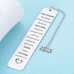 Inspirational Religious Gifts for Women Men Birthday Graduation Gifts for Her Him End of Year Student Gifts from Teacher Christian Gifts for Women Men Class of 2023 Graduates Gift Bookmark for Him Her