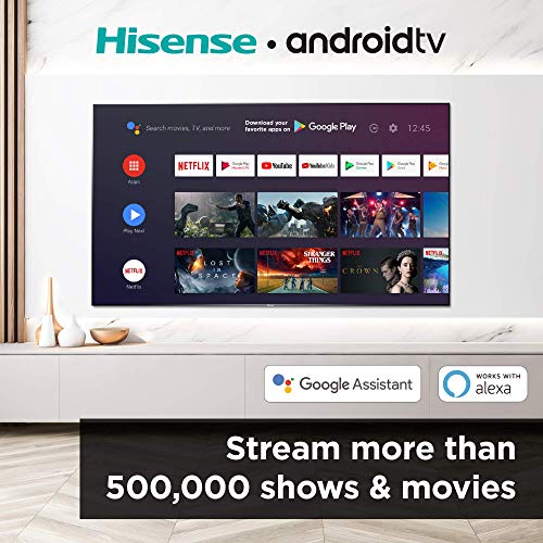 Hisense 50-Inch Class H8 Quantum Series Android 4K ULED Smart TV with Voice Remote (50H8G, 2020 Model)