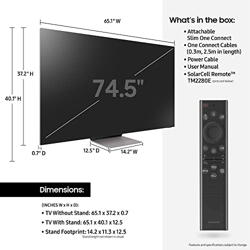 SAMSUNG 75-Inch Class Neo QLED 8K QN900B Series Mini LED Quantum HDR 64x, Infinity Screen, Dolby Atmos, Object Tracking Sound Pro, Smart TV, Bluetooth with Alexa Built-In (QN75QN900BFXZA, 2022 Model)