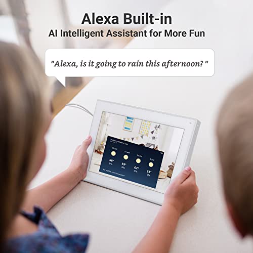 Cozyla Digital Picture Frame Built-in Alexa, Free Unlimited Cloud Storage, Auto-Rotate HD Touchscreen, Multiple Users Upload Anywhere, Share Photos&Videos via Email/APP/Social Media etc.