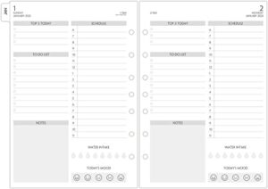 2023 planner refill, one page per day, daily & monthly, appointment schedule, priorities, daily to do, notes (classic, size 4, jan 2023 – dec 2023)