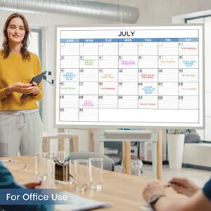 Large Dry Erase Calendar - Dry Erase Calendar for Wall, Undated Monthly Wall Calendar Laminated, 27.8"x 40", Blank Reusable Calendar Planner with Ample Daily Boxes, Notes for Home, Office, Classroom