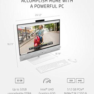 HP 27 Pavilion All-in-One PC, 10th Gen Intel i7-10700T Processor, 16 GB RAM, Dual Storage 512 GB SSD and 1TB HDD, Full HD IPS 27 Inch Touchscreen, Windows 10 Home, Keyboard and Mouse (27-d0072, 2020)