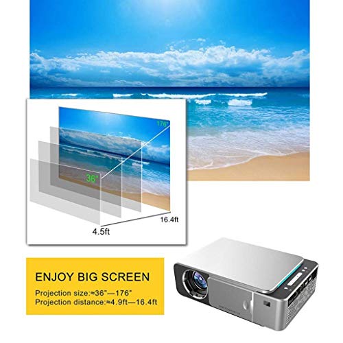 VIBY Portable LCD Projector Full 1080P Supported, Compatible with Smartphone, TV Stick, Games, AV, Indoor Outdoor Projector for Home Theater