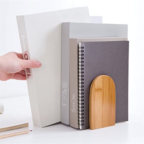 Wonzonewd File Sorters Bamboo Desktop Organizer Office Home Bookends Book Ends Stand Holder Shelf Bookrack