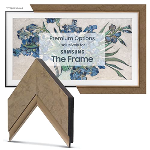 Deco TV Frames - Contemporary Bronze Smart Frame Compatible ONLY with Samsung The Frame TV (55", Fits 2021-2023 Frame TV)