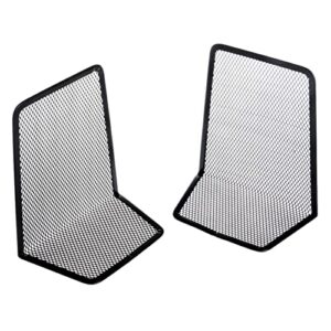 SZYAWsd File Sorters 1 Pair Metal Mesh Bookend, Non-Skid Book Stand Supports, Desktop Rack Shelf Holder Book Stopper for Books/Movies/CDs/Video Games