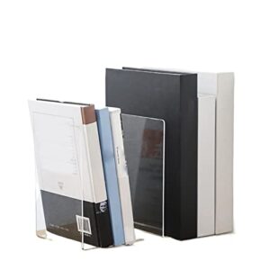 szyawsd file sorters 1pc transparent acrylic bookend stand bookshelf desktop decorative storage rack