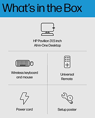 HP Pavilion 32 All-in-One Desktop PC, 12th Gen Intel Core i7-12700T, 16 GB RAM, 1 TB SSD, Quad HD IPS Display, Windows 11 Home, 4K Graphics, Wireless Mouse and Keyboard, Slim Design (32-b0050, 2022)