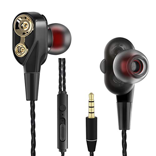 Tecno Wired Earbuds with Microphone for Computer, Earphones Wired with Mic Volume Control，Powerful Bass, High Fidelity, Earphones Compatible with iPhone with 3.5mm-J2