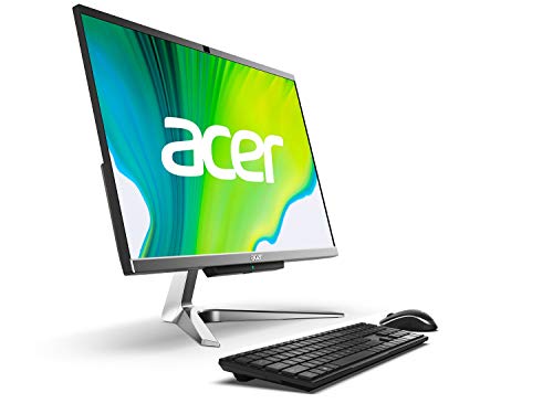 Acer Aspire C24-963-UA91 AIO Desktop, 23.8" Full HD Display, 10th Gen Intel Core i3-1005G1, 8GB DDR4, 512GB NVMe M.2 SSD, 802.11ac Wi-Fi 5, Wireless Keyboard and Mouse, Windows 10 Home