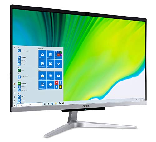 Acer Aspire C24-963-UA91 AIO Desktop, 23.8" Full HD Display, 10th Gen Intel Core i3-1005G1, 8GB DDR4, 512GB NVMe M.2 SSD, 802.11ac Wi-Fi 5, Wireless Keyboard and Mouse, Windows 10 Home