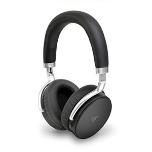 aluratek bluetooth wireless stereo over-ear headphones with built-in mic, comfortable earpads, for smartphone, iphone, pc, mac, tablets (abh05f) black
