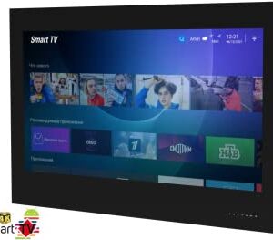 AVEL Waterproof TV for Bathroom/Shower/Kitchen/Living Room Android Smart TV (Black Frame, 43'')