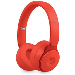 beats solo pro wireless noise cancelling on-ear headphones – red (renewed)