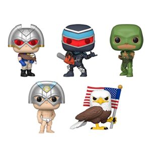 funko pop! tv: peacemaker set of 5 – peacemaker w/eagly, peacemaker in underwear, vigilante, judomaster and eagly