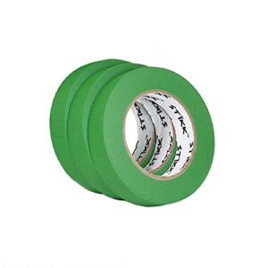 3 pack 1″ x 60yd stikk green painters tape 14 day easy removal trim edge finishing masking tape (.94 in 24mm)