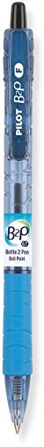 PILOT B2P - Bottle to Pen Refillable & Retractable Ball Point Pen Made From Recycled Bottles, Fine Point, Black Ink, 12-Pack (32600), Dozen Box (Fine Point)