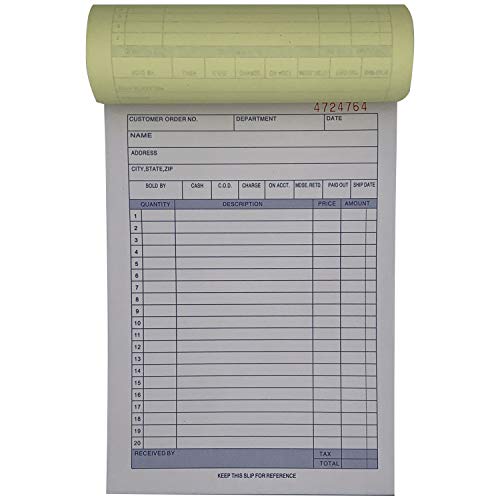 Online Best Service 5 Pack Large Sales Order Book Receipt Invoice Duplicate Carbonless 50 Sets 5.9/16" X 8.7/16"