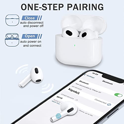 Wireless Earbuds, 30H Playtime AirProBluetooth Headphones with Wireless Charging Box, IPX7 Waterproof in-Ear Ear Buds, Clear Calls Built-in Microphone Stereo Touch Earphones, for iPhone Huawei Samsung