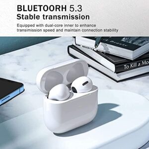 Wireless Earbuds, 30H Playtime AirProBluetooth Headphones with Wireless Charging Box, IPX7 Waterproof in-Ear Ear Buds, Clear Calls Built-in Microphone Stereo Touch Earphones, for iPhone Huawei Samsung