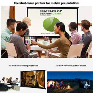 FZZDP 40 inch 16:9 Mini Table Projector Screen Matt White Portable Tabletop Projection Screen for LED/LCD/DLP projectors