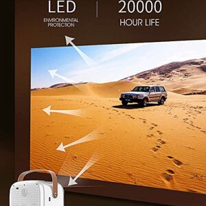 FZZDP LCD Projector 1080P 4500 Lumens Compatible No Screen TV Mini Dormitory Student Home Theater Wall Projection Bedroom