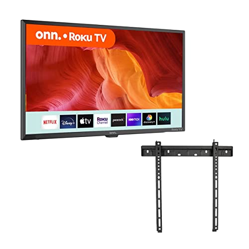 Onn. 100012589 32" 720P HD Roku Smart TV Includes Wall Mount 2020 Model (No Leg Stands) (Renewed)