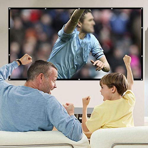 LIRUXUN Projector Screen for Home Theater White Foldable Anti-Crease Lights Weight and Portable (Size : 60 inch)