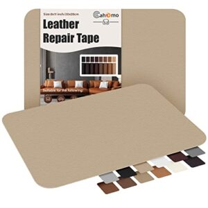 self-adhesive leather repair patches,8×11 inch leather repair tape for couches,vinyl leather repair kit for furniture,drivers car seats,handbags,jackets beige