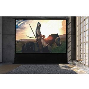 LIRUXUN 92 inch 16:9 Floor Rising Electric Anti Light Motorized Projection Screen for Short Throw Projector