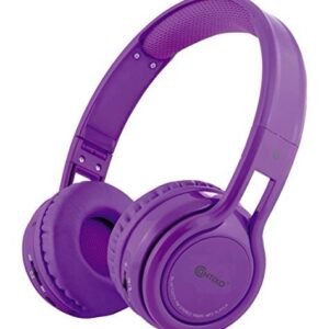 Contixo KB-2600 Premium Headphones for Kids - 85db Volume Limiter - Over-Ear and Build-in Mic Wireless Children Headphones for Boys - Foldable Heaphones for iPhone/iPad/Smartphones/Laptop/PC (Purple)