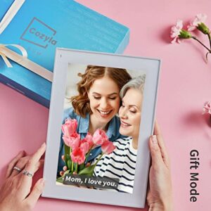 Cozyla WiFi Digital Picture Frame Built-in Alexa, 10.1" Smartest Photo Frame, Share Photos via Email/App/Google Photo/Instagram, Free Unlimited Cloud Storage, Remote Caring & Giftable