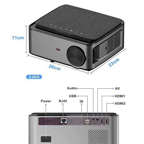 ZSEDP Ga828 Full Projector Native 1920x 1080p Projetor Android 9.0 Smart Phone Video Beamer Led 3D Home Theater Cinema ( Color : Multiscreen Version )