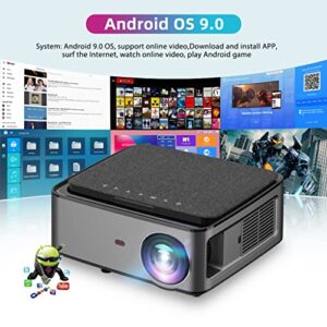 ZSEDP Ga828 Full Projector Native 1920x 1080p Projetor Android 9.0 Smart Phone Video Beamer Led 3D Home Theater Cinema ( Color : Multiscreen Version )