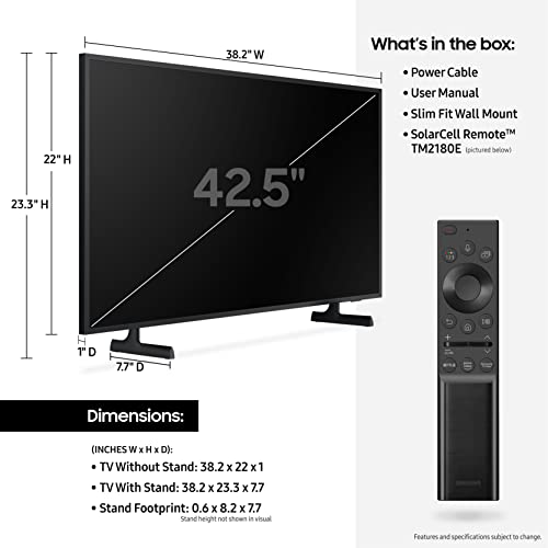 SAMSUNG 85” Class LS03A The Frame QLED 4K Smart TV with Art Mode, Quantum Dot, HDR, QN85LS03AAFXZA, 2021 Model (Renewed)