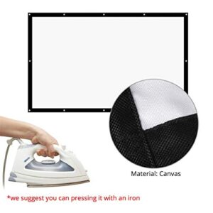 SXYLTNX 300 inch Projection Projector Screen 16:9 Fold Portable Screen Canvas Matt White for Home Film HD Wall mounted