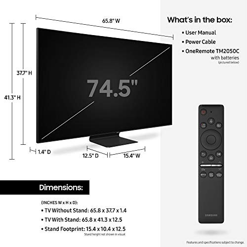SAMSUNG 65-Inch Class QLED 4K UHD Q90T Series Quantum HDR Smart TV w/Ultra Viewing Angle, Adaptive Picture, Gaming Enhancer, Alexa Built-in (QN65Q90TDFXZA)