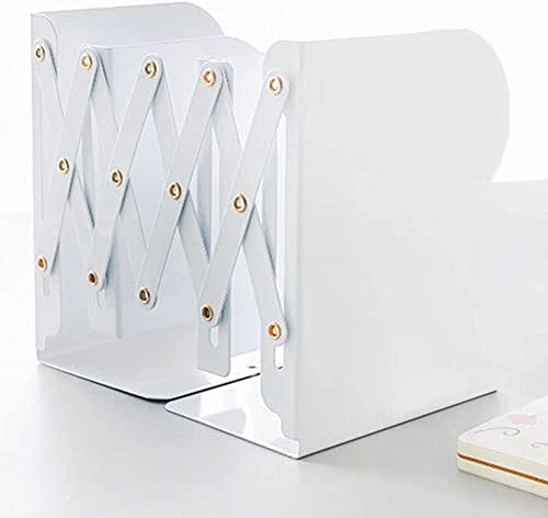 Sujetalibros Book Ends Metal Retractable Book Ends Heavy Duty Telescopic Book Stands Large Capacity Non Skid Book Holders Desktop Document Dividers for Library Office School Home Book Stopper