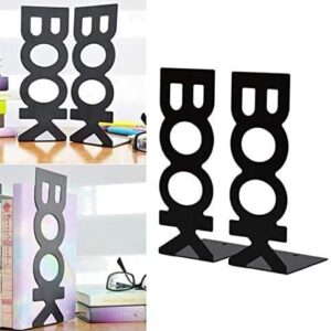 Book Ends Bookend Holder 1 Pair Bookends for Library School Book Holder Book Letter Book Baffle Book Stand Book Stopper for Shelves Bookshelf (Color : OneColor)