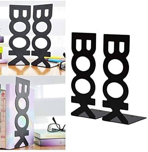 Book Ends Bookend Holder 1 Pair Bookends for Library School Book Holder Book Letter Book Baffle Book Stand Book Stopper for Shelves Bookshelf (Color : OneColor)