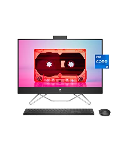 HP All-in-One Bundle PC, 27" Full HD Micro-Edge Touchscreen Display, 12th Generation Intel Core i7 Processor, Intel Iris Xe Graphics, 16 GB SDRAM, 512 GB SSD, Windows 11 Home OS, Wi-Fi (cb1180, 2022)