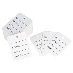 1000 PCS Price Tags, Clothes Size Tags Coupon Tags Making Tag Store Tags Clothing Tags, 1.94" X 1.38" with Exquisite Box Package (White)