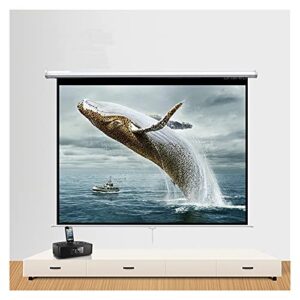 sxyltnx manual pull down projector screen 60 72 84 100 inch 16:9 hd widescreen retractable auto-locking portable projection screen (size : 60 inch)