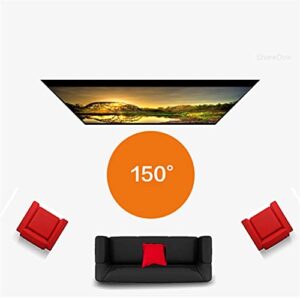 SXYLTNX Manual Pull Down Projector Screen 60 72 84 100 Inch 16:9 HD Widescreen Retractable Auto-Locking Portable Projection Screen (Size : 60 inch)