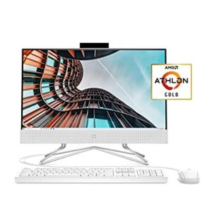 HP 22 All-in-One PC, AMD Athlon Gold 3150U Processor, 4 GB RAM, 256 GB SSD, Full HD IPS 21.5-inch Anti-glare Display, Windows 10 Home, USB Mouse and Keyboard (22-df0022, 2020)