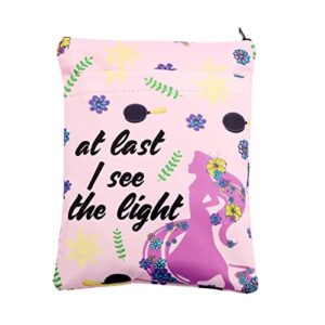 gzrlyf at last i see the light book sleeve princess pencil book pouch inspirational quotes book sleeve movie inspired gift (book sleeve)