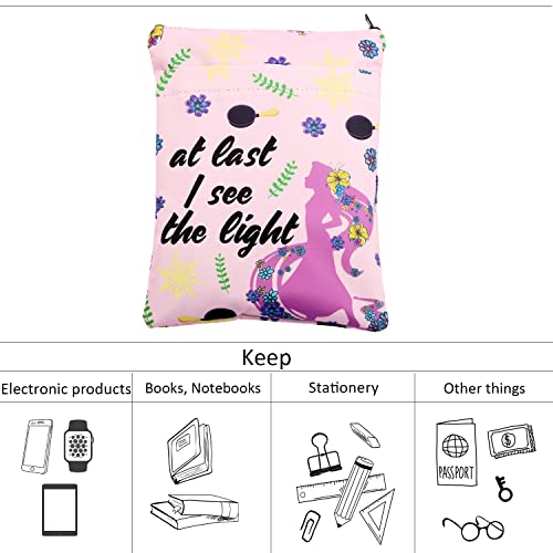 Gzrlyf at Last I See The Light Book Sleeve Princess Pencil Book Pouch Inspirational Quotes Book Sleeve Movie Inspired Gift (Book Sleeve)