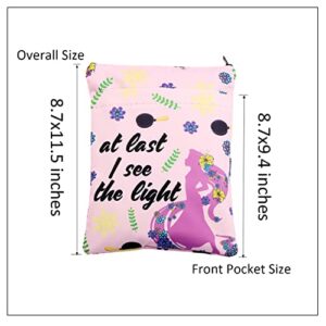 Gzrlyf at Last I See The Light Book Sleeve Princess Pencil Book Pouch Inspirational Quotes Book Sleeve Movie Inspired Gift (Book Sleeve)